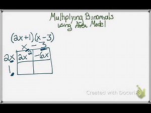 multiplying binomials using area model