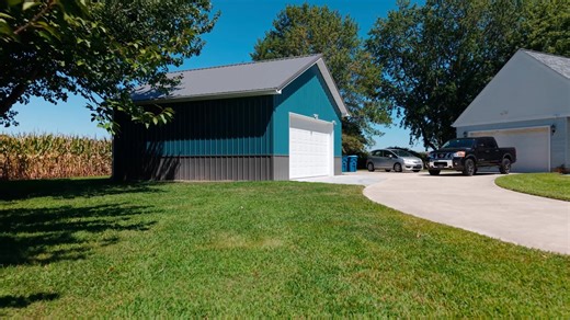  **Introducing Our Gorgeous Ocean Blue Pole Barn!** ✨ Feast your...