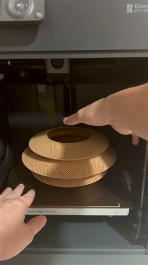 Printed layer by layer.