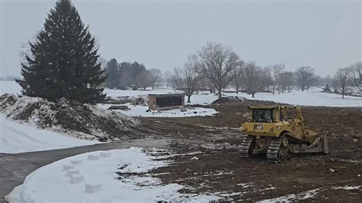 Otter Creek Golf Course Renovation update...after 15" of snow 8 days ago, the crew is back at work! | Otter Creek Golf Course & Restaurant