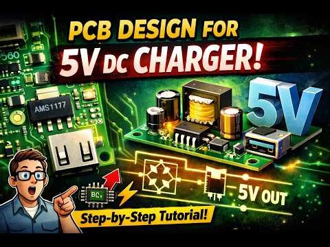 PCB Design for 5V DC Cell phone Charger | EasyEDA guide