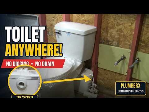 Install a Toilet ANYWHERE — No Digging, No Drain Needed! (Upflush Toilet Install)