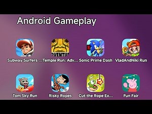 Subway Surfers City,Temple Run Adventure,Sonic Prime Dash,Vlad & Niki Run,Talking Tom Sky Run,Peppa