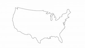Download United States map sketch icon animation for free