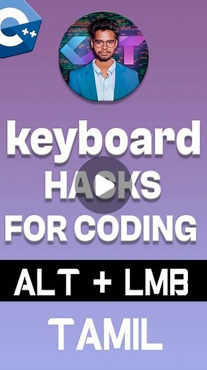 Thanish Rishi on Instagram: "This keyboard tricks will make you 2x faster in coding tamil #CodeExplained #CodingTutorial #ProgrammingFundamentals #ArrayManipulation #AlgorithmExplanation #TechTutorials #LearnCoding #CodeNewbies #ComputerScience #CodingJourney #CodeTipsAndTricks #TechEducation #Coding101 #ExplainingCode #CodeBreakdown"