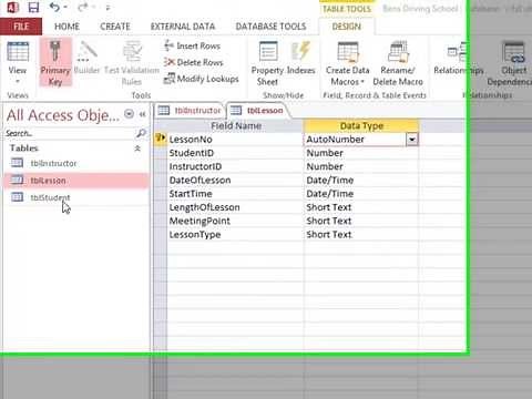 Creating a relational database in access 2013 Part 1