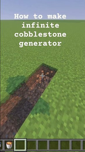 how to make infinite cobblestone generator in minecraft #minecraft #minecraftsurvival