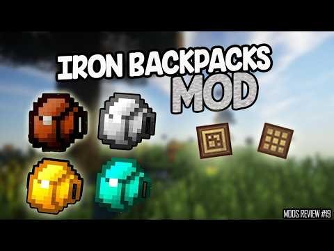 Minecraft IRON BACKPACKS MOD | (BackPacks And More) | Mod Showcase (1.12.2/1.7.10)