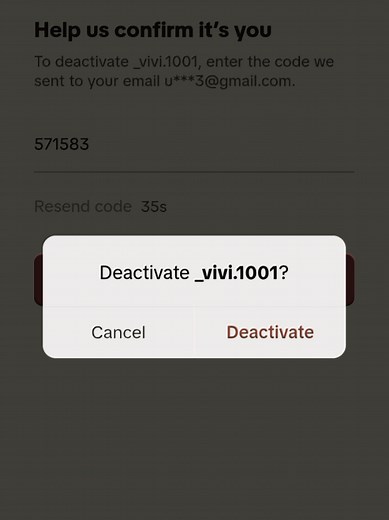 Deactivating Main Account for Peace