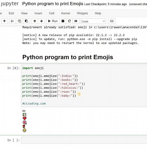 Day 77 : Python program to print Emojis