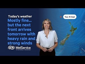 NZ Weather Forecast - Tuesday 16 September 2025