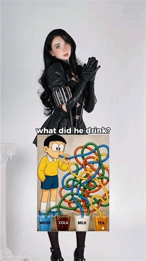 what do you think he’s drinking? 🤔 #fyp #cosplaygirl #riddle #game