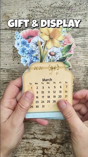Flower Vase Desk Calendar Printable Papercraft Kit Tutorial #shorts