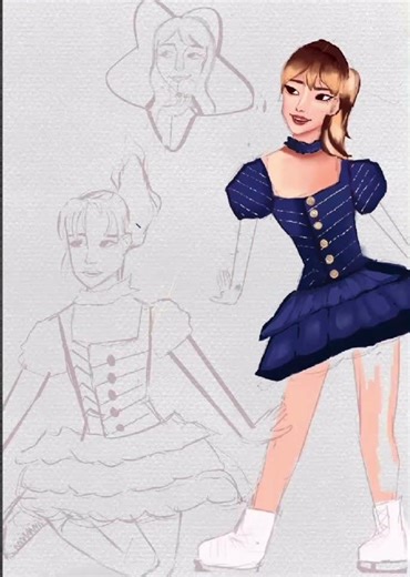 Drawing Alysa Liu #drawingtechniques #digitalart #figureskating #alysaliu