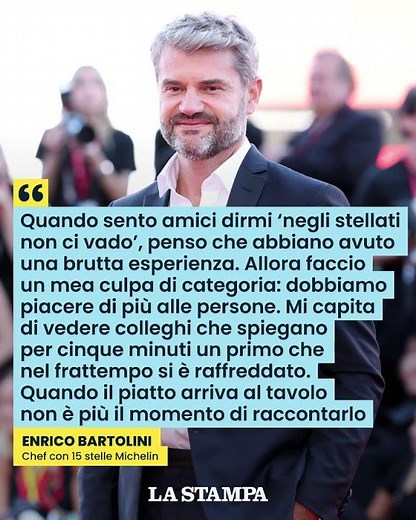 Enrico Bartolini: “Noi CHEF STELLATI abbiamo sbagliato, le persone ci sentono distanti”