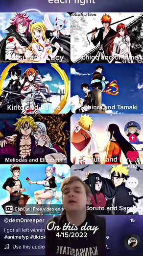 Battle of Anime Couples: Meliodas and Elizabeth vs. Naruto and Hinata