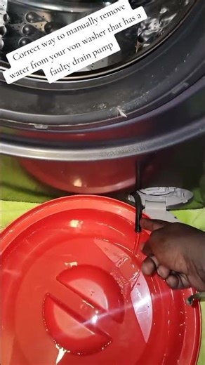 Correct way to manually remove water from your von washer that has a faulty drain pump #von #hotpoi