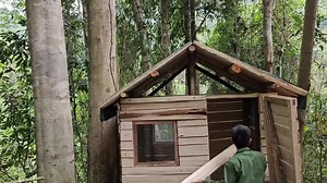 30 days building complete tree house by hand in the forest #build #building #bushcraft #outdoor #outdoors #camp #camping #trip #shelter #forest #viral #fyp #fypシ #foryou #foryoupage #trending