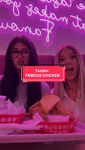 ⭕️ N am mai stat 2 ore pentru mâncare așa că @sara.mariaa a fost calmă😹 📍@famous.chicken.galati Foarte bună mâncarea și prețul foarte ok! #fyp #ro #fastfoodlife #f #girls