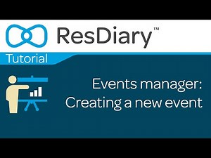 Events manager: creating a new event