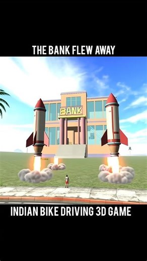 The bank flew away 🤯 Indian bike driving 3d #indianbikedriving3d #gta5 #shorts #trending #fa9la