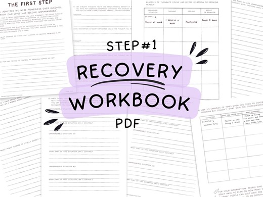 Addiction Recovery Workbook: Therapy Resources & Office Decor (PDF Printable) - Etsy