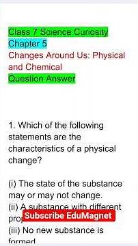 NCERT Class 7 Science Curiosity Chapter 5 Question Answer| EduMagnet