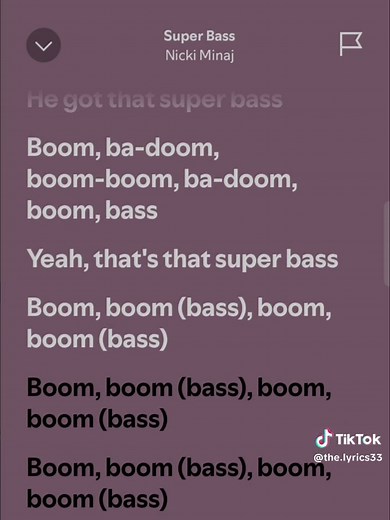 Super Bass - Nicki Minaj #spotify #fulllyrics #music #superbass #nickiminaj #fyp #foryou