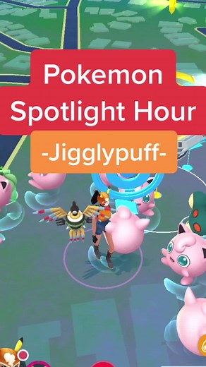 Pokémon Go SPOTLIGHT HOUR! JIGGLYPIFF!! Get your Shiny or Hundo? #pokemon #pokemongo #jigglypuff #spotlighthour