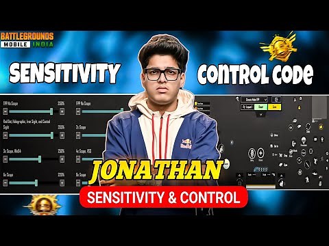 “BGMI Jonathan Sensitivity & Control Code 😱 Become Pro Instantly!”