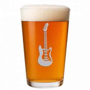 Guitar Instrument Pint Glass - Guitar Gift, Guitar Player, Music Glass, Musician Gift, Beer Glass, Gift for Him - Etsy