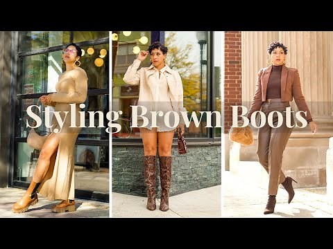 11 Outfit Ideas for How to Style Brown Boots | Brown Boots Outfits for Pear Shaped Women