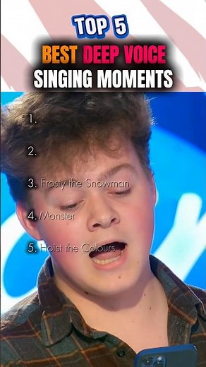 Ranking Top 5 Best Deep Voice Singing Moments 🎤😱 #ranking #top5 #shorts #singing #singer #voice