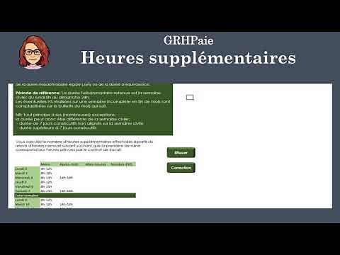 Bases de calcul des Heures supplémentaires