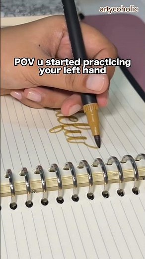 Inspiring left handed people to try calligraphy 🥰 #tutorial