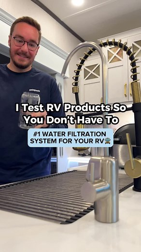 Testing RV Products: Under-the-sink tankless water filtration system 💦 This is the Waterdrop G30 800 from @Waterdrop Filters and it’s been extremely useful in my RV. Highlights: *UV light ensure 99.9% sterilization *NSF/ANSI standard 58 & 372 certified *800 GPD high capacity, 3:1 pure to drain ratio *9-stage filtration *Smart faucet, LED function *Stylish look, tankless design #rvtips #rvtipsandtricks #rvproducts #productreview #testingproducts #rv #rvlifestyle #rvmusthaves #tiktokmademebuyit #