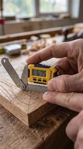 💥Miniature Digital Angle Finder Tool!🔥 #woodworking #tools #asmr #trending