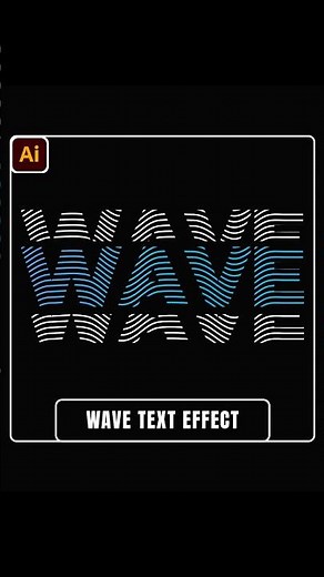 Wave Text Effect in Adobe Illustrator 🌊 | Typography Design Tutorial