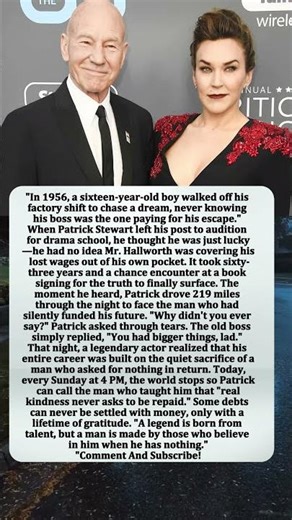 The 63-Year Debt: Why Patrick Stewart Never Missed a Sunday Call
