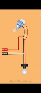 Day Night Sensor Wiring | Photo Switch Connection for Bulb | #short #electrician | Roni Electrician