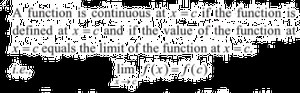 Definition of Continuity at a Point  A function is continuous a... | Filo