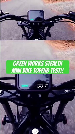 Greenworks Stealth 80v Mini Bike Top Speed Run