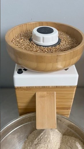 Milling flour with the ‪@NutriMill‬ Harvest Grain mill. Coupon code in description!