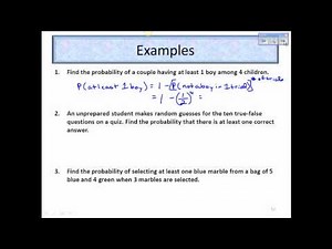 At Least One Probabilities