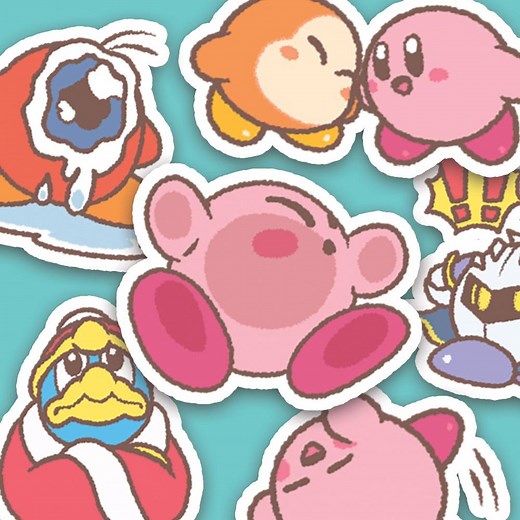 Kirby Puffball Fanart Stylized Stickers for Journals/planners - Nintendo Agenda Stickers - Kirby Birthday Supplies - Handmade in USA - Etsy