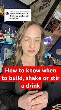 how to know when to build, shake or stir a drink as a bartender #howtobecomeabartender #bartender