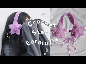 ☆ Crochet Star Ear Muffs Tutorial | TikTok Inspired ☆