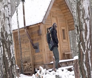 11K views · 233 reactions | A night spent in a rustic log cabin during a massive snowfall in winter. | Alone with nature | Facebook