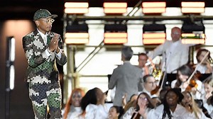 Pharrell Williams makes Louis Vuitton debut at star-studded show in Paris