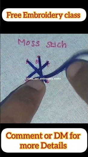 Moss Stich #handembroideryforbeginners #embroidery #handembroidery